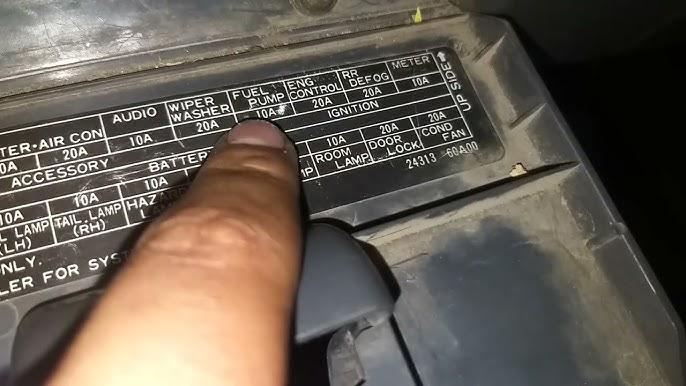 Diagrama de la caja de fusibles del Nissan Tsuru 1992